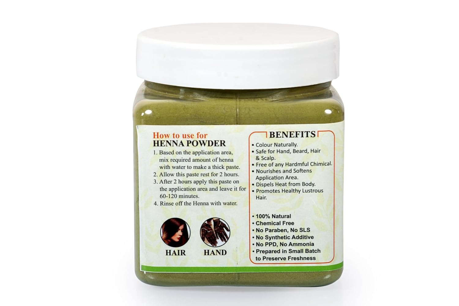 NatureVit Natural Henna Powder for Hair Colour and Growth| 100% Pure & Chemical-Free