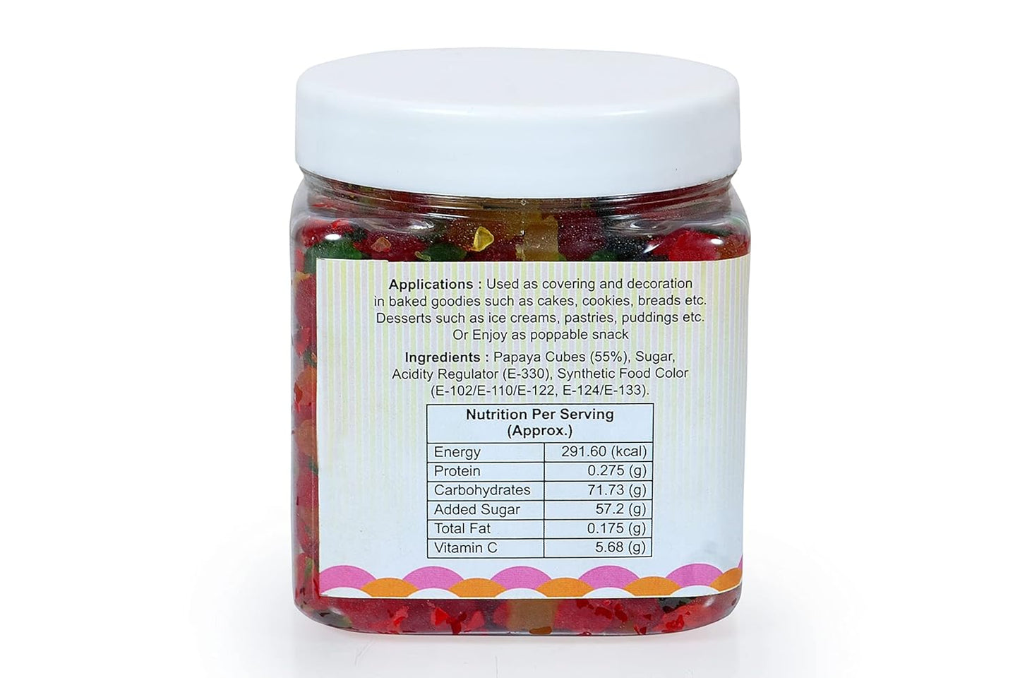 NatureVit Cherry Tutti Frutti | Vibrant Cake & Dessert Topping | Ideal for Ice Cream, Cookies & Pastries