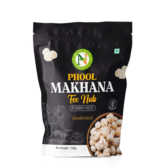 Naturevit Premium Phool Makhana – Roasted Lotus Seeds, Gluten-Free, Low-Fat Snack