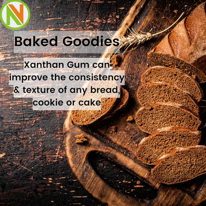 NatureVit Xanthan Gum Powder | Food-Grade Stabilizer & Thickener | Ideal for Gluten-Free Baking, Sauces & Dressings