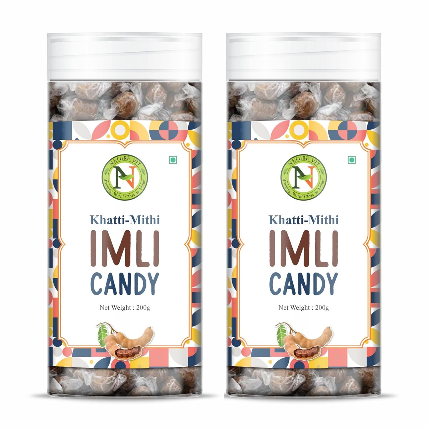NatureVit Imli Candy | Khatti Meethi Imly, Chulbuli Emli Tamarind Twist Candy, Twisted Emly | Tamarind Candy Soft Chewy Digestive Treat