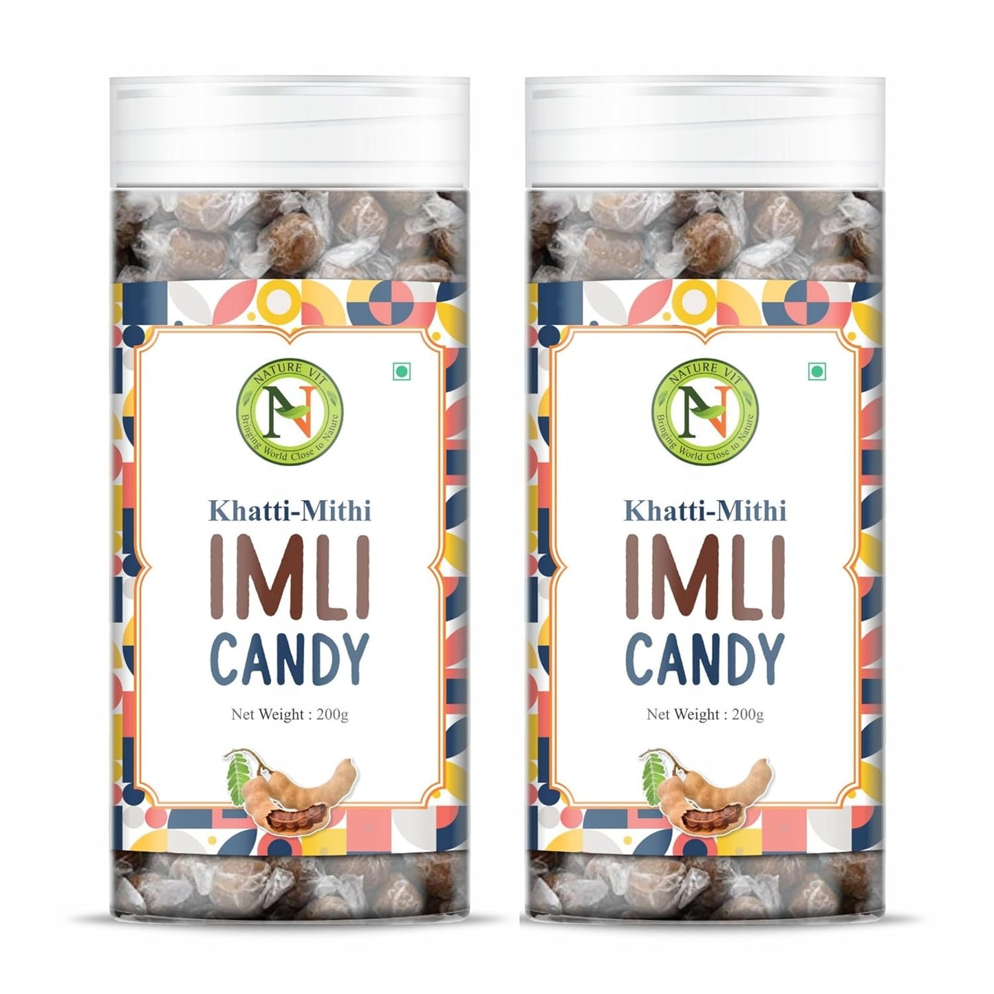 NatureVit Imli Candy | Khatti Meethi Imly, Chulbuli Emli Tamarind Twist Candy, Twisted Emly | Tamarind Candy Soft Chewy Digestive Treat
