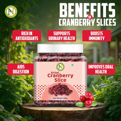 NatureVit Dried Cranberry Slice | Dried Cranberries | Gently Sweetened