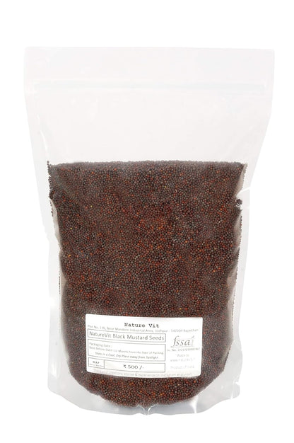 NatureVit Black Mustard Seeds | High Fibre | Premium Quality | Indian Spice | Natural & Fresh