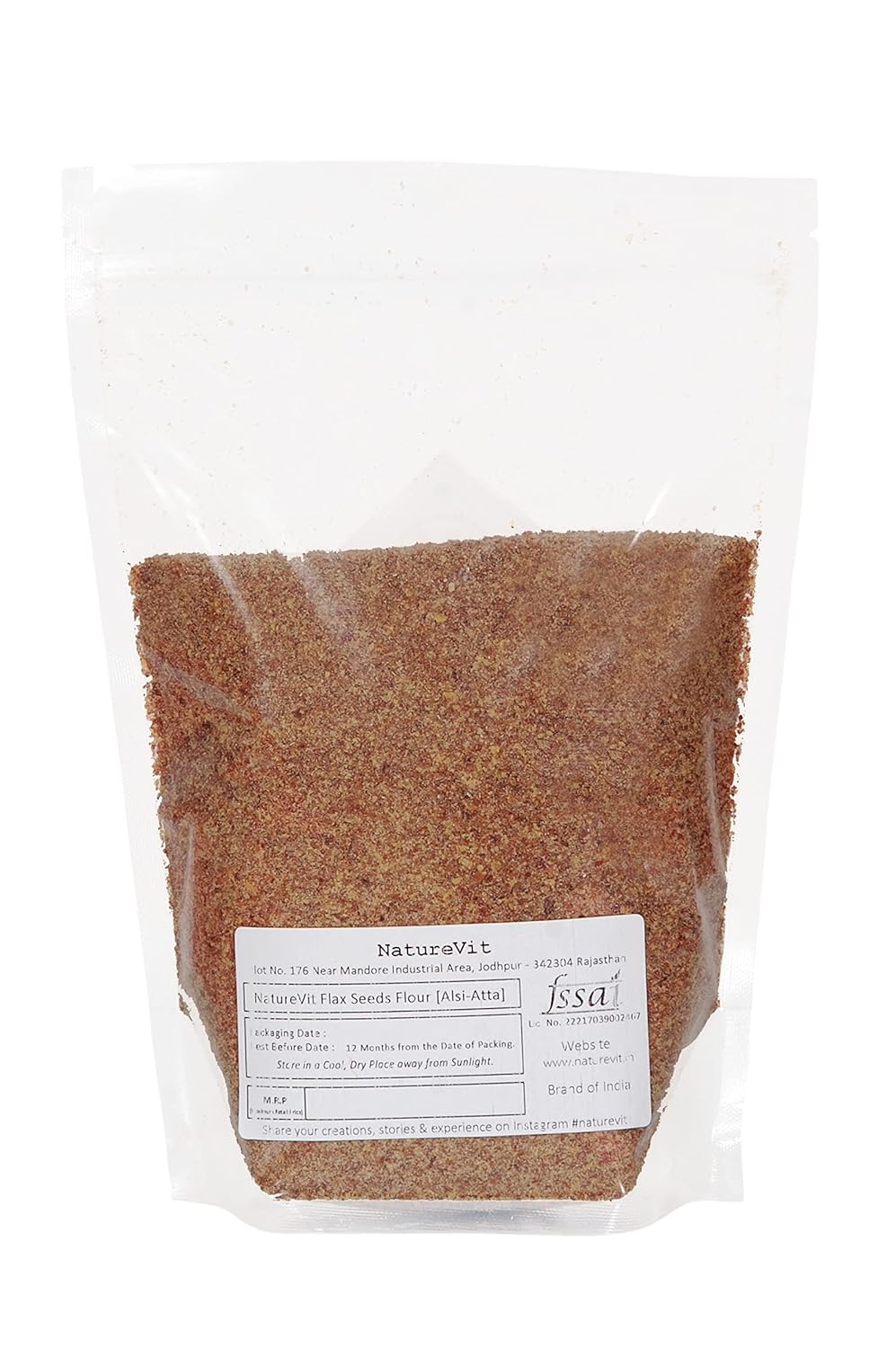 Nature Vit Flax Seed Flour[Cold-Milled,Gluten-Free,Rich In Omega-3,Lingans&Fiber]