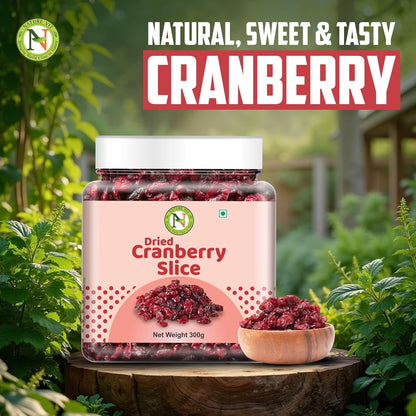 NatureVit Dried Cranberry Slice | Dried Cranberries | Gently Sweetened