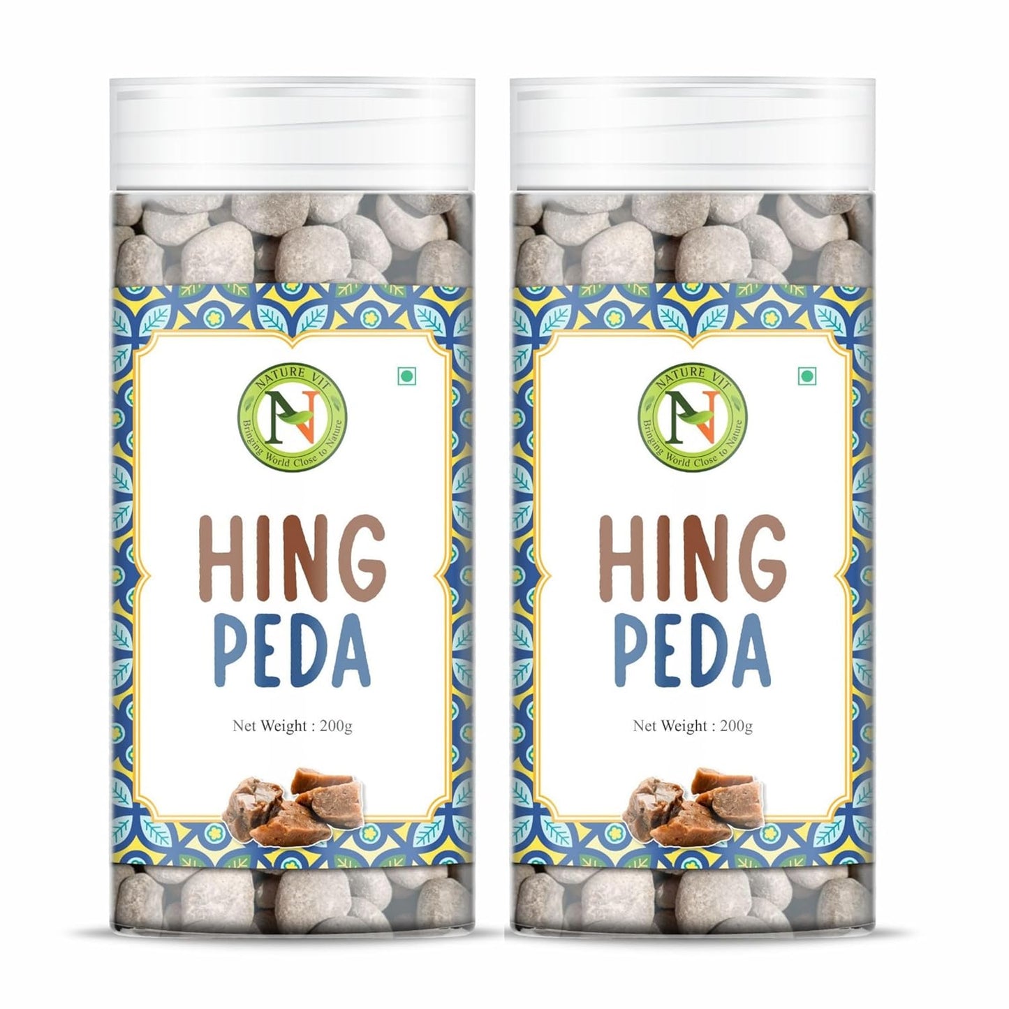 NatureVit Hing Peda - Heeng Digestive Peda Mouth Freshener with Asafoetida & Spices – Sweet-Salty Pachak Delight for After Meals