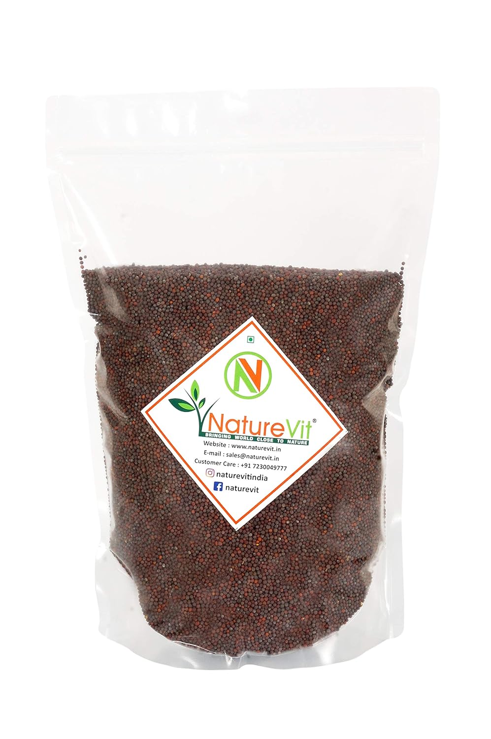 NatureVit Black Mustard Seeds | High Fibre | Premium Quality | Indian Spice | Natural & Fresh