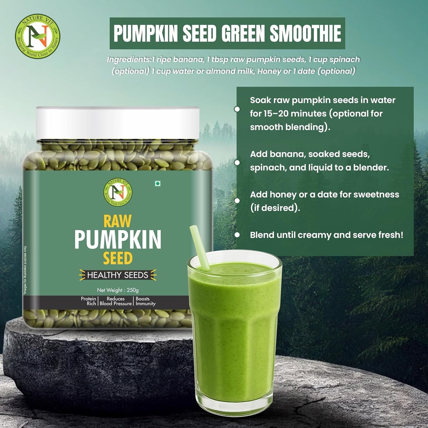 Nature Vit Pumpkin Seeds – Raw, Protein-Rich & Immunity Booster