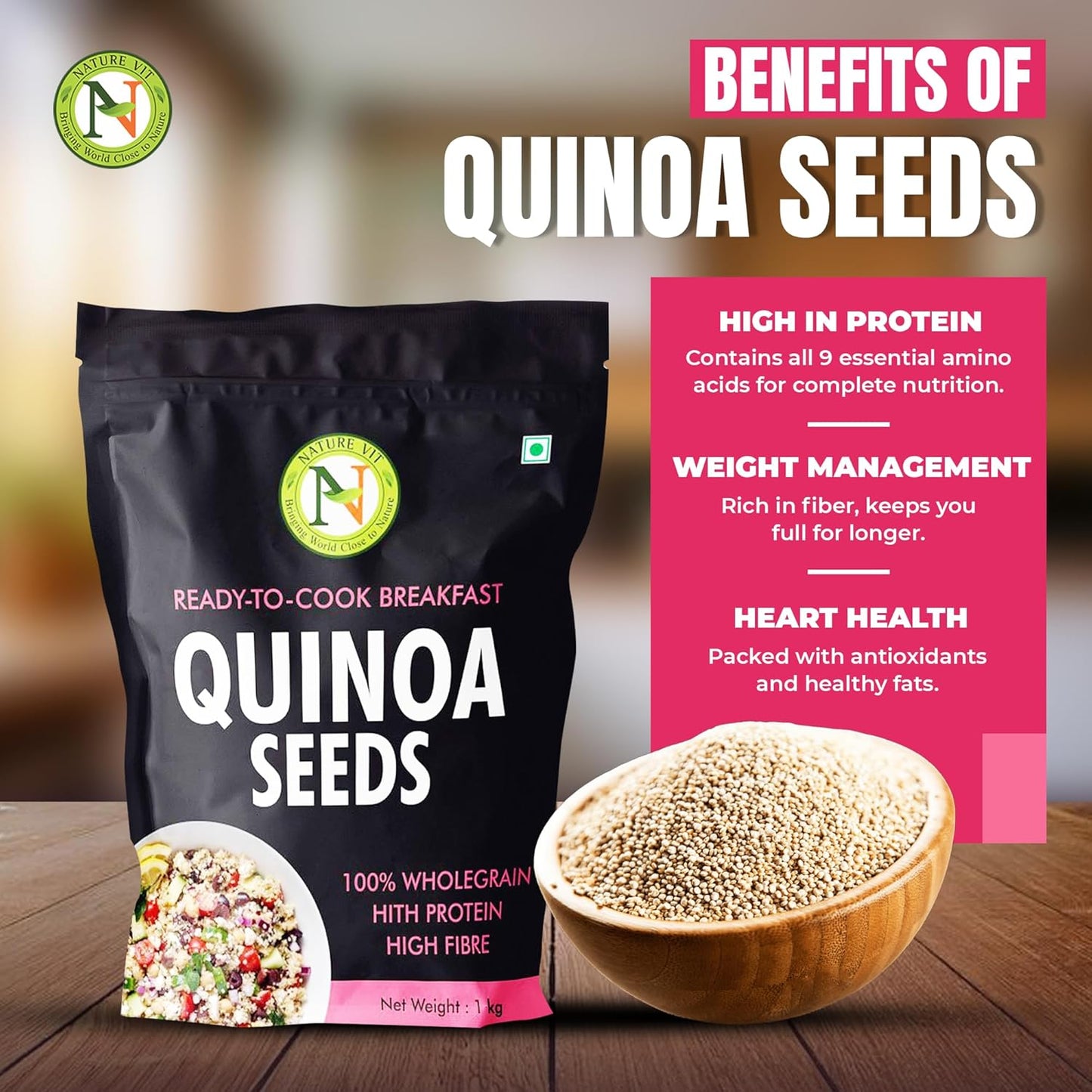 NatureVit Quinoa Seeds – Gluten-Free Superfood for Healthy Living