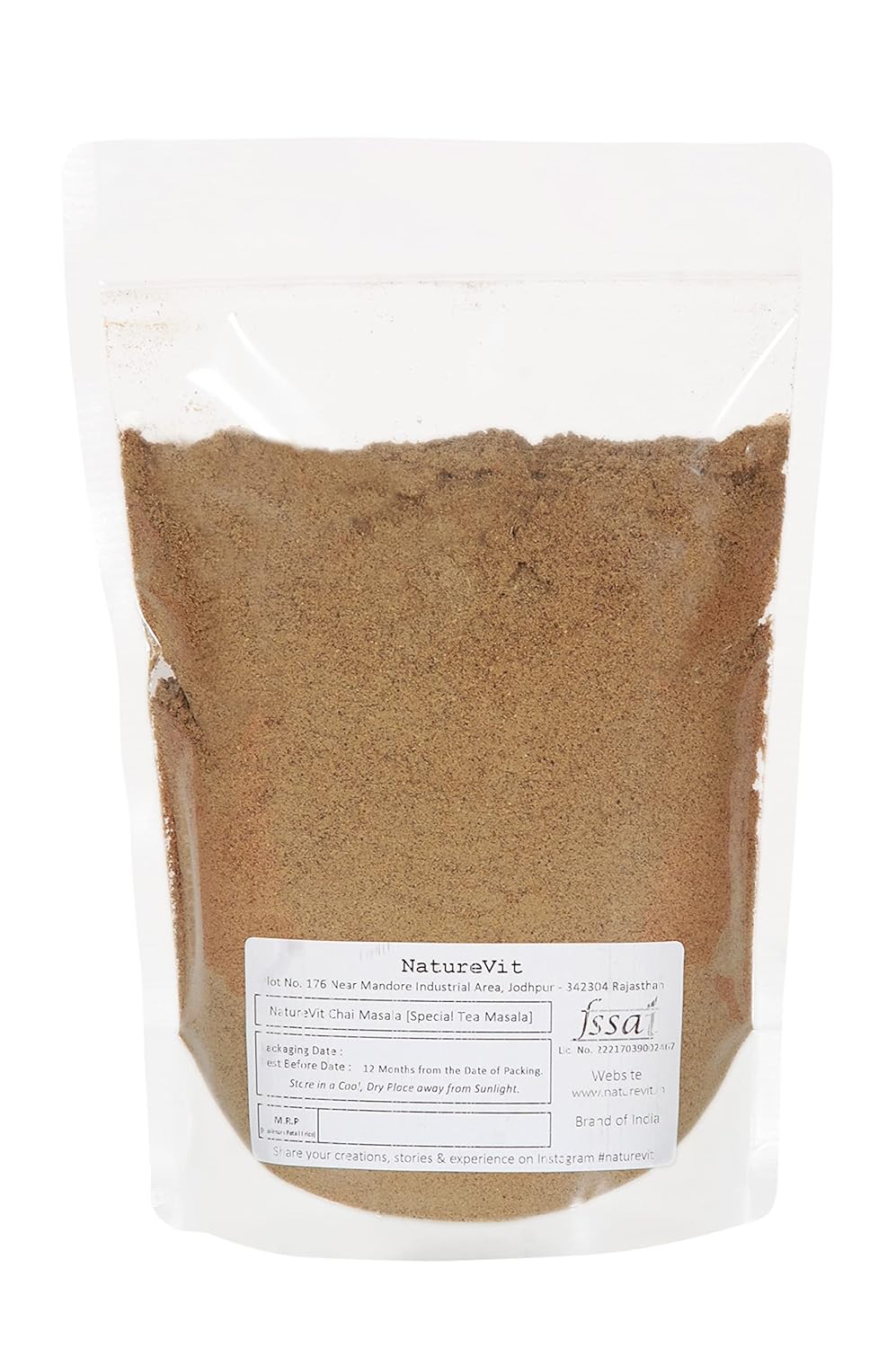NatureVit Chai Masala | Authentic Tea Masala Powder | Aromatic & Flavorful Chai Spice Blend | Natural Indian Chai Masala