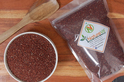 NatureVit Red Quinoa Seeds| Gluten-Free Superfood | High in Protein & Fiber | Vegan, Low GI, Whole Grain