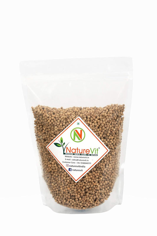 NatureVit Whole White Pepper – Premium Sabut Safed Mirch for Culinary Excellence
