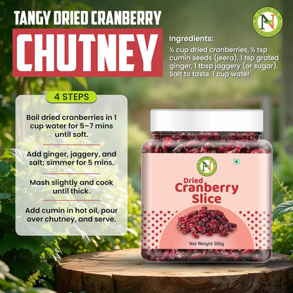 NatureVit Dried Cranberry Slice | Dried Cranberries | Gently Sweetened