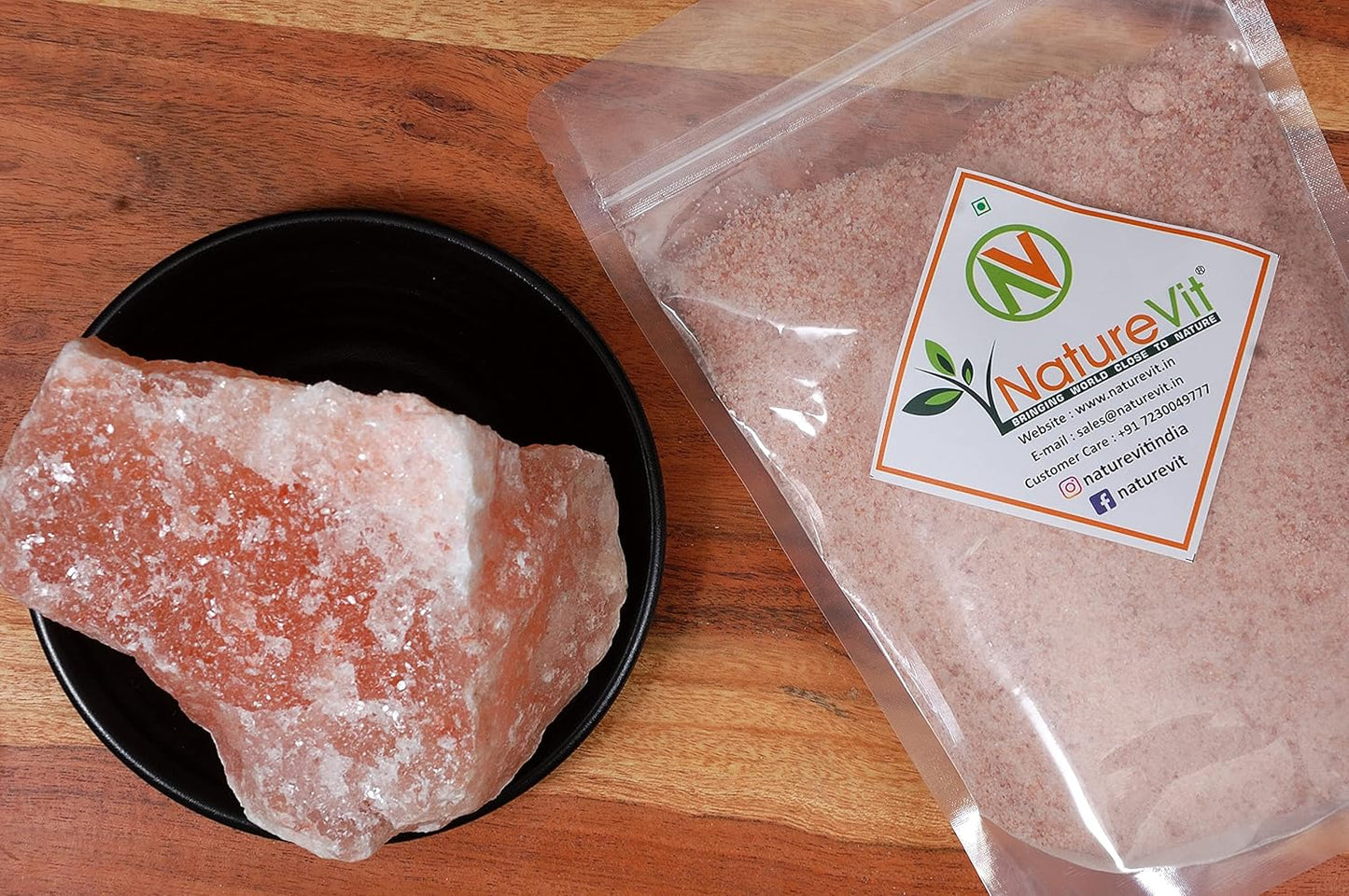 NatureVit Whole Pink Rock Salt – Himalayan Pink Salt Chunks for Cooking & Wellness