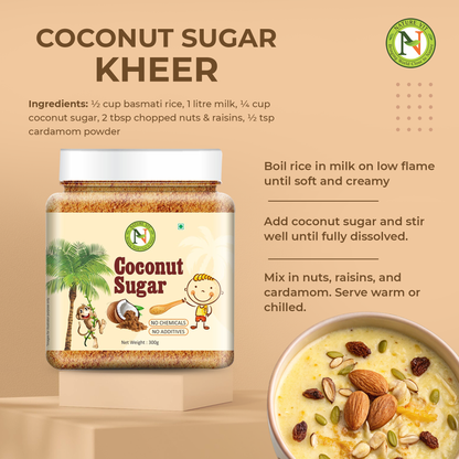 NatureVit Coconut Sugar  – Unrefined, Natural Sweetener, Gluten-Free