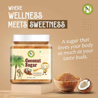 NatureVit Coconut Sugar  – Unrefined, Natural Sweetener, Gluten-Free