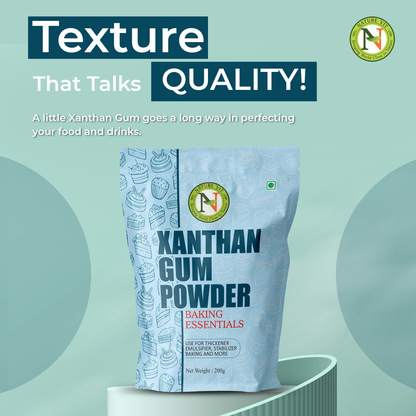 NatureVit Xanthan Gum Powder | Food-Grade Stabilizer & Thickener | Ideal for Gluten-Free Baking, Sauces & Dressings