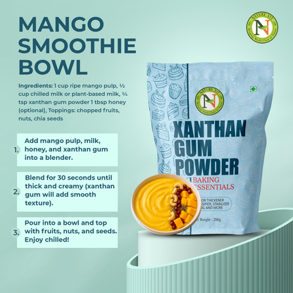 NatureVit Xanthan Gum Powder | Food-Grade Stabilizer & Thickener | Ideal for Gluten-Free Baking, Sauces & Dressings