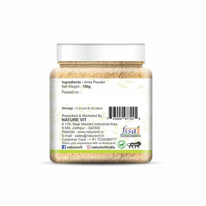 NatureVit Amla Powder – Pure Indian Gooseberry for Eating & Wellness