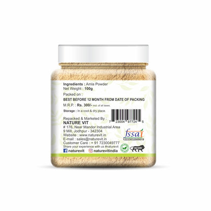 NatureVit Amla Powder – Pure Indian Gooseberry for Eating & Wellness