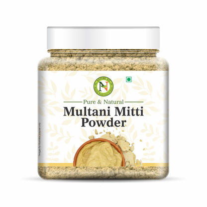 NatureVit Multani Mitti Powder For Face | Skin And Hair | Fuller's Earth | Bentonite Clay | 100% Pure & Naturally | Skin Face Clays