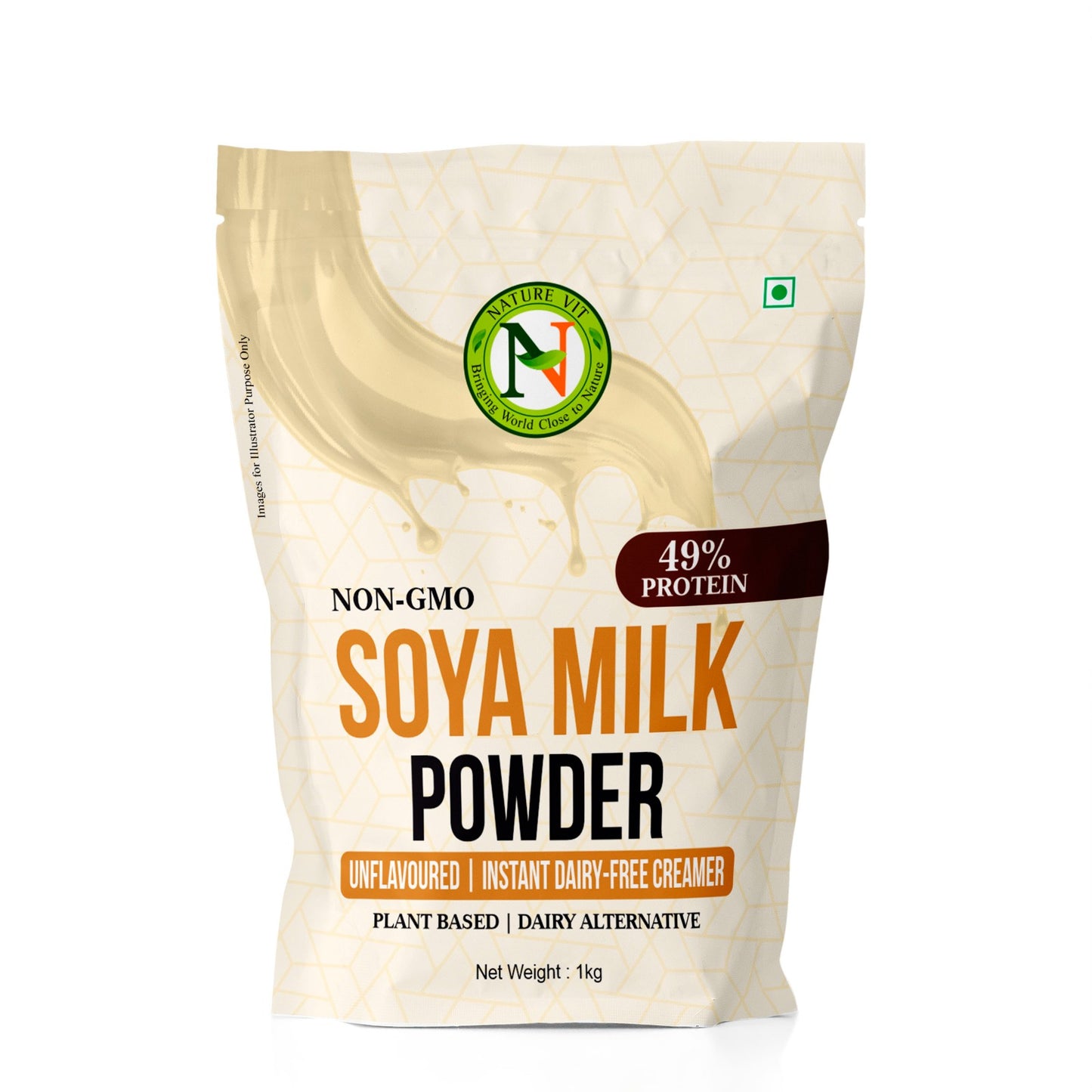 NatureVit Soya Milk Powder [Vegan, Non-GMO & 49% Protein]