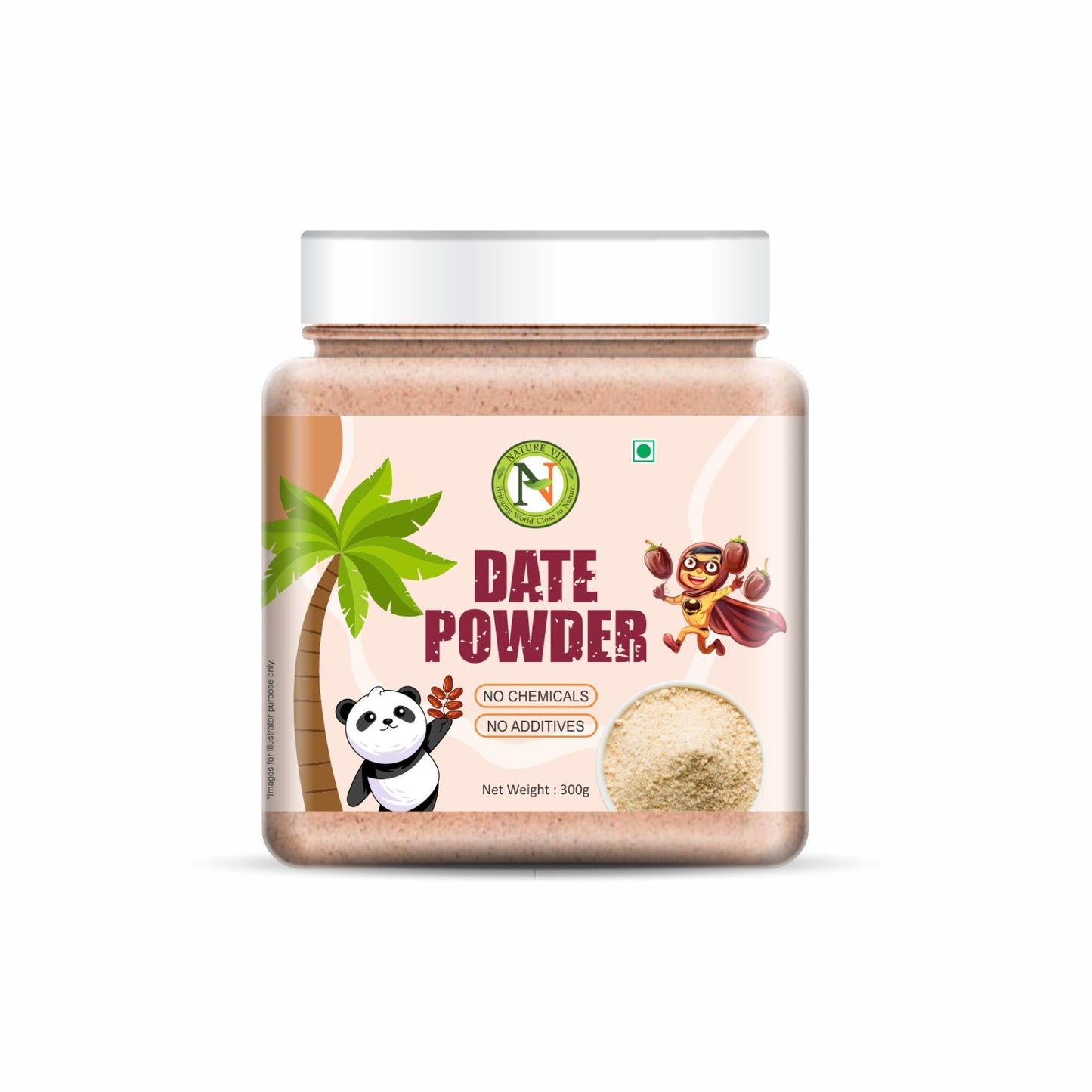 NatureVit Date Powder | Kharik/Khajur Powder | 100% Natural Sweetener | No Preservatives, No Chemicals | Healthy Substitute for Refined Sugar | Dates Powder for Little Ones