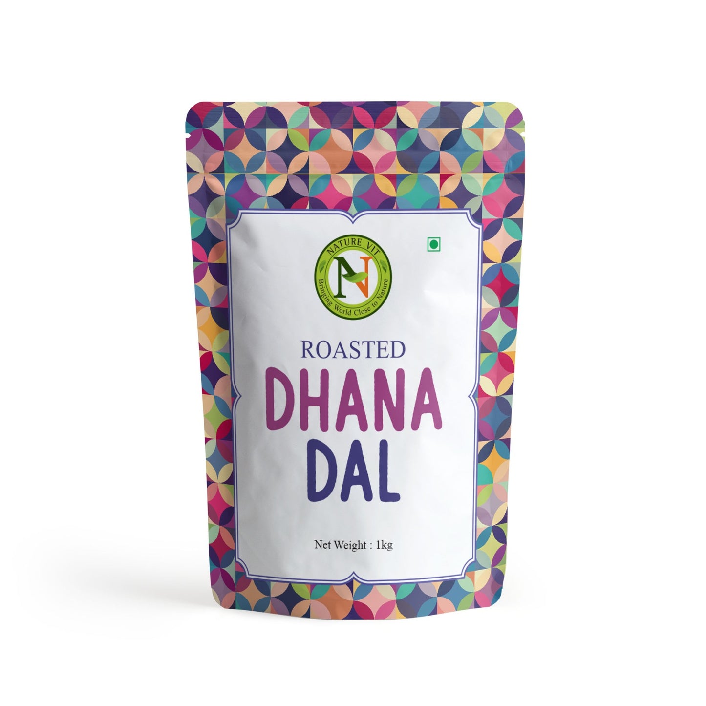 NatureVit Roasted Dhana Dal Mukhwas – Premium Split Coriander Seeds Mouth Freshener
