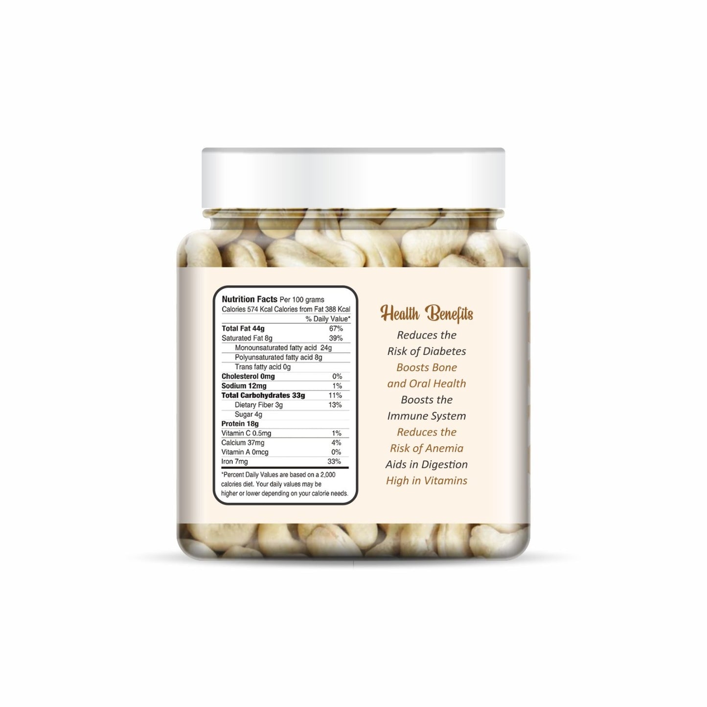 NatureVit Roasted & Salted Cashews 250g – Crunchy & Premium Kaju