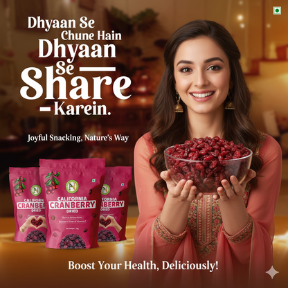 NatureVit Dried Cranberry Slice | Dried Cranberries | Gently Sweetened