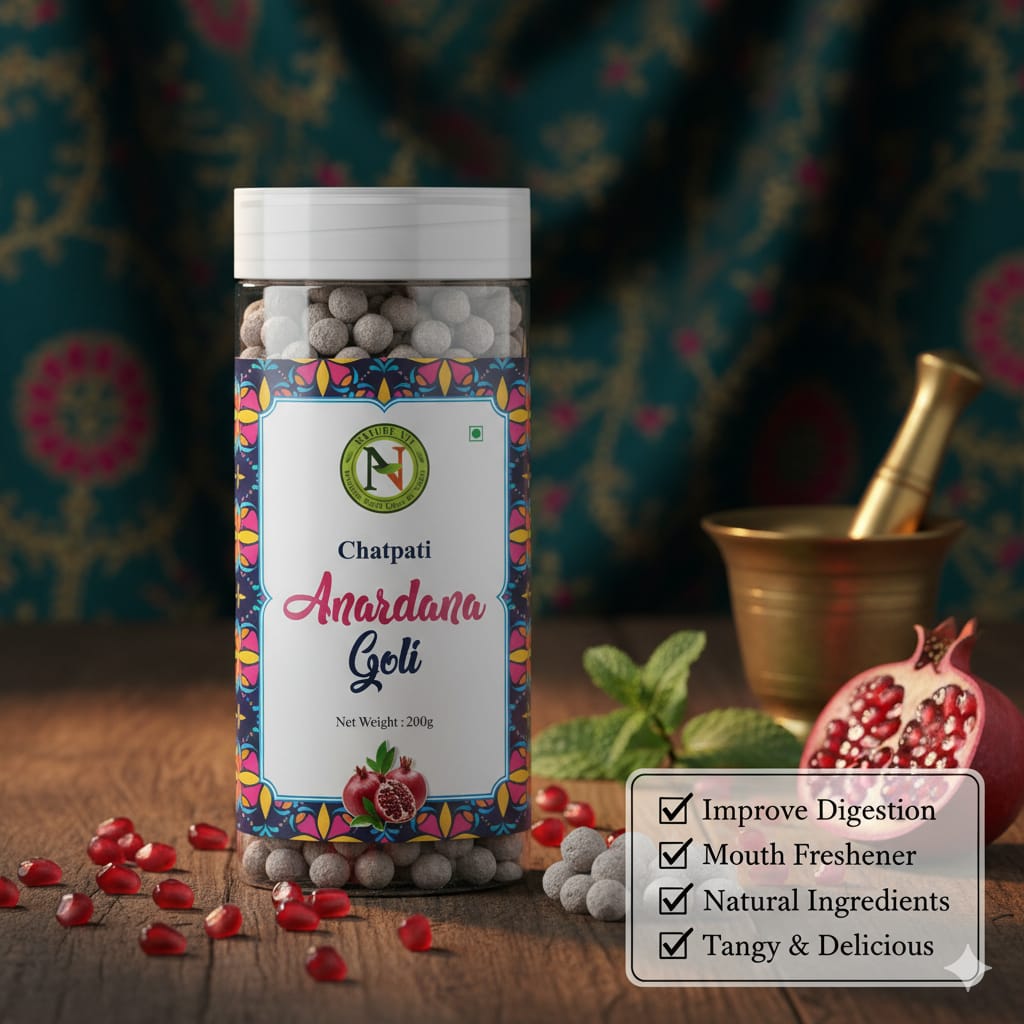 NatureVit Anardana Goli – Digestive Mouth Freshener with Pomegranate & Spices