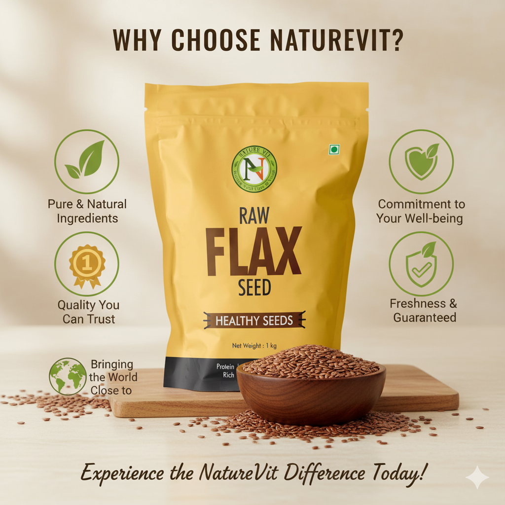 Nature Vit Flax Seed Flour [Cold-Milled,Gluten-Free,Rich In Omega-3,Lingans&Fiber]