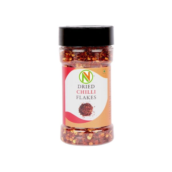 NatureVit Dried Red Chilli Flakes,100g (Shaker Jar)
